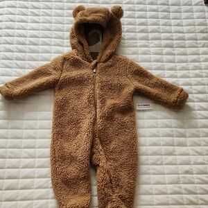 Old Navy Cozy Tan Bear Footie